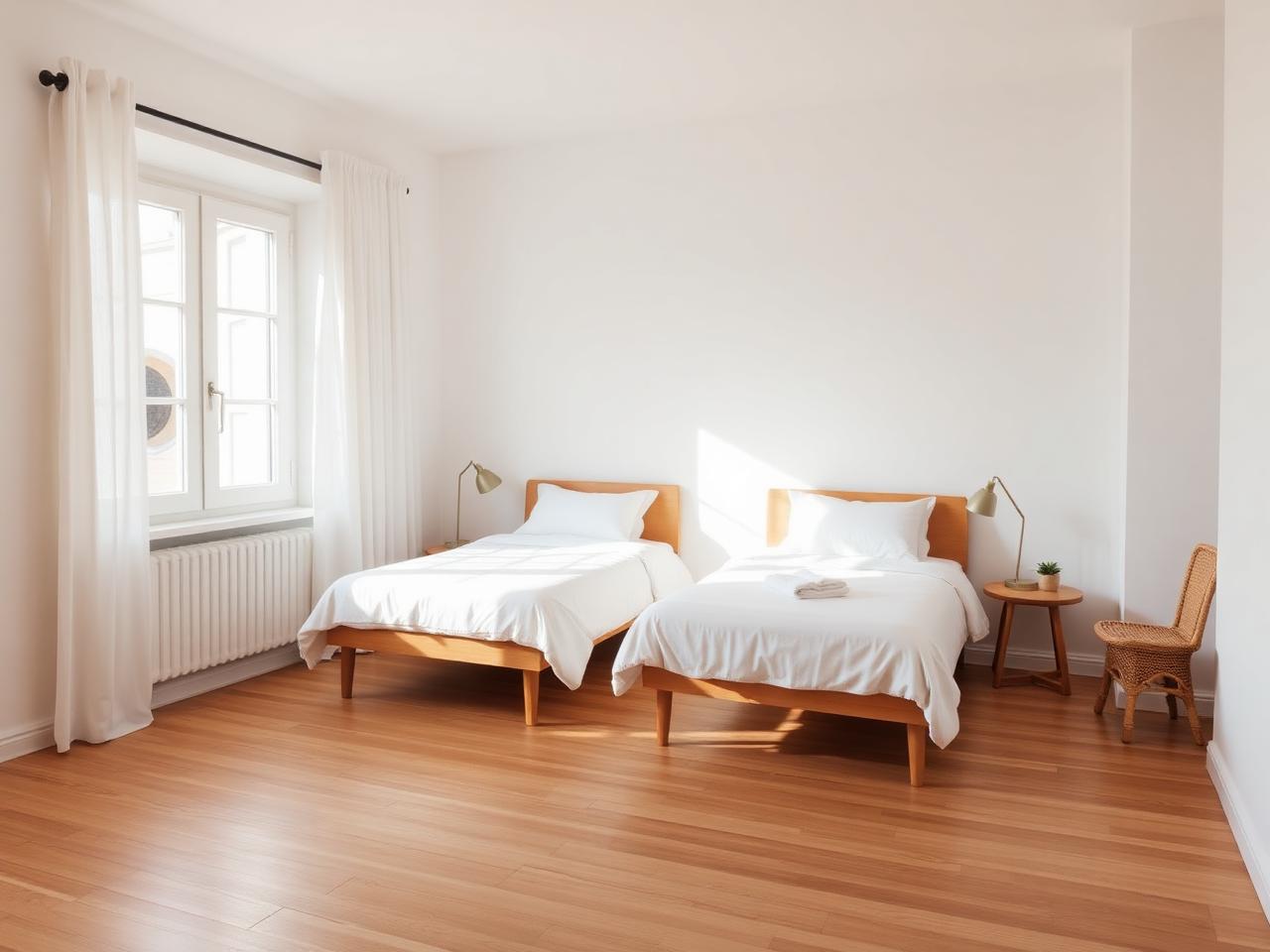 Bett im Doppelzimmer